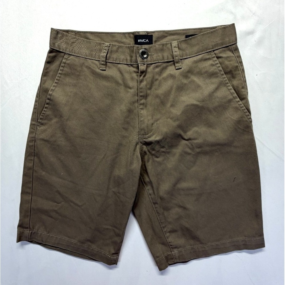 RVCA The Weak End Chino Shorts Mens 30 Brown Casual Wear Side Slash Pockets